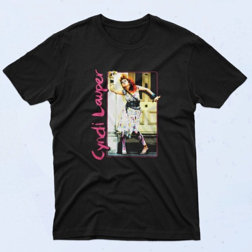 Cyndi Lauper Painted Dress Band T-Shirt 8s Pop Music Graphic Tee